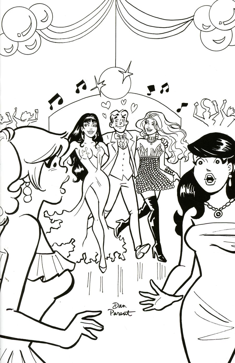 Red Sonja And Vampirella Meet Betty And Veronica #6 Cover H Incentive Dan Parent Black & White Virgin Cover
