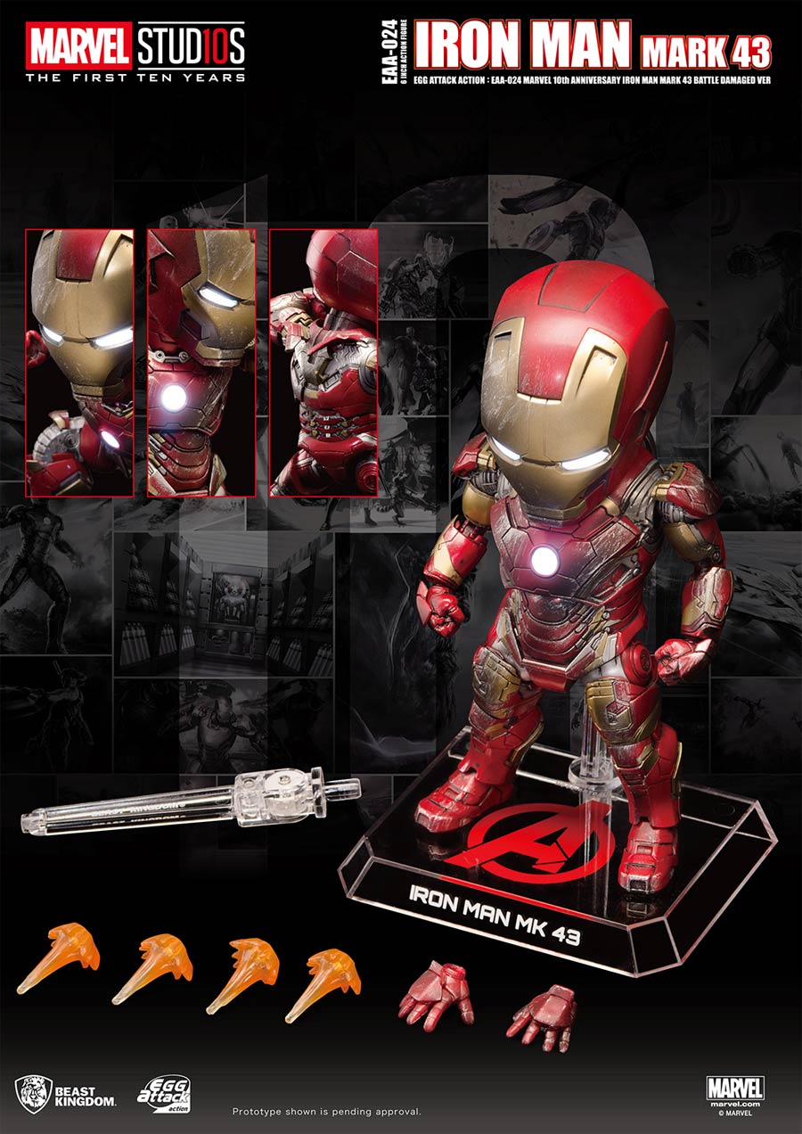 最終価格　Ironman Egg Attack Amazon.com: Beast Kingdom Marvel Comics: Classic Iron Man EAA-105