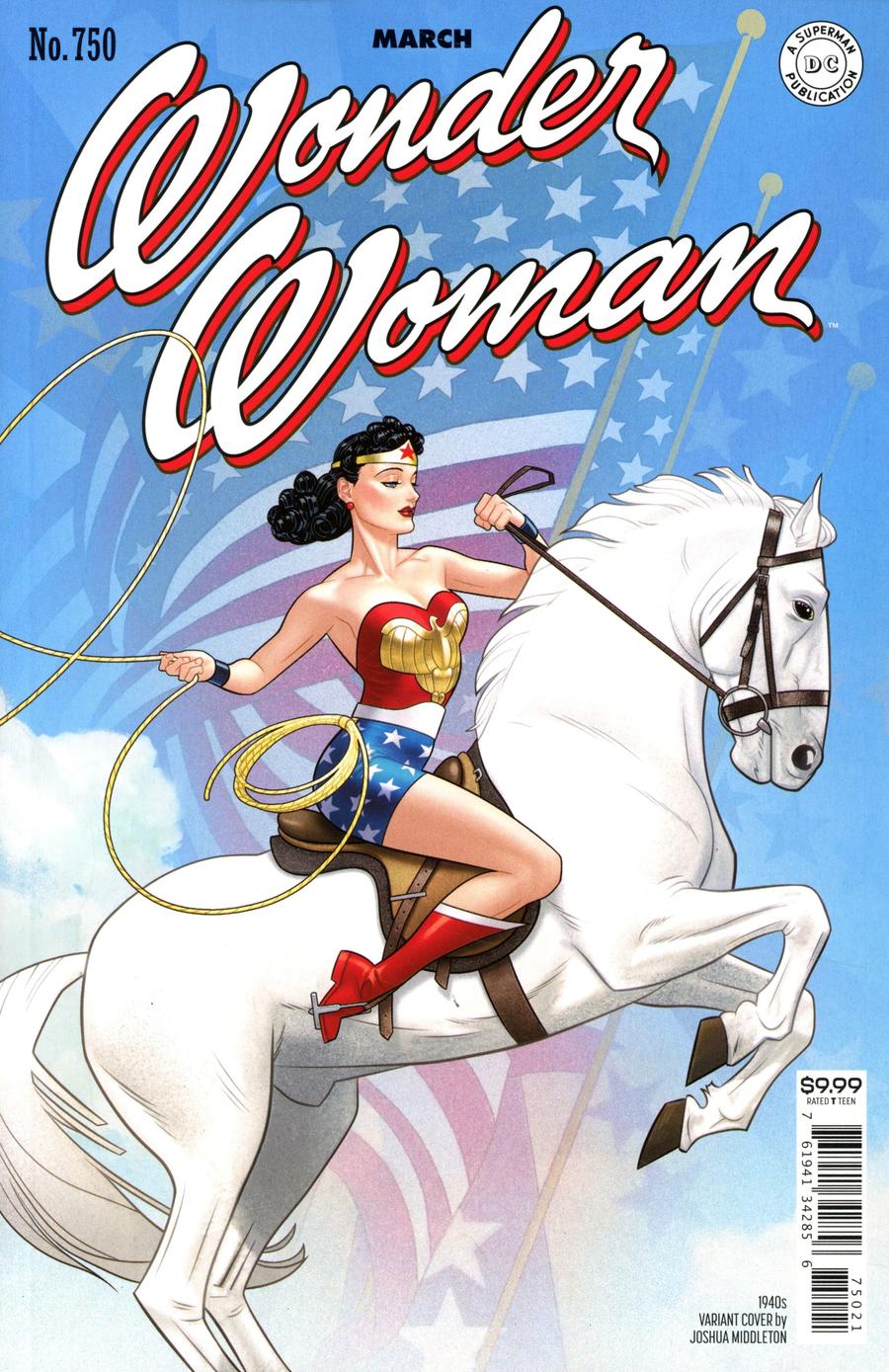 Wonder Woman Vol 5 #750 Cover B Variant Joshua Middleton 1940s Cover