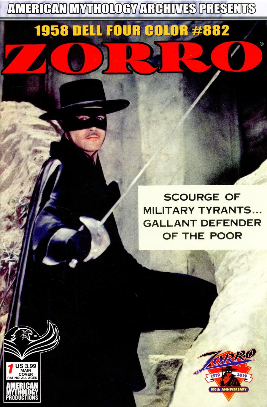 American Mythology Archives Zorro 1958 Dell Four Color #882 Cover A Regular Facsimile Cover