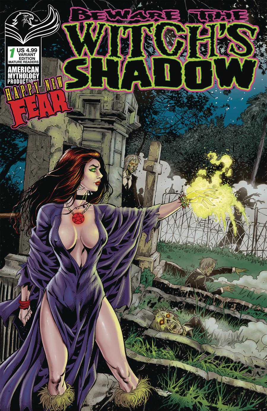 Beware The Witchs Shadow Happy New Fear #1 Cover B Variant Richard Bonk Graveside Cover