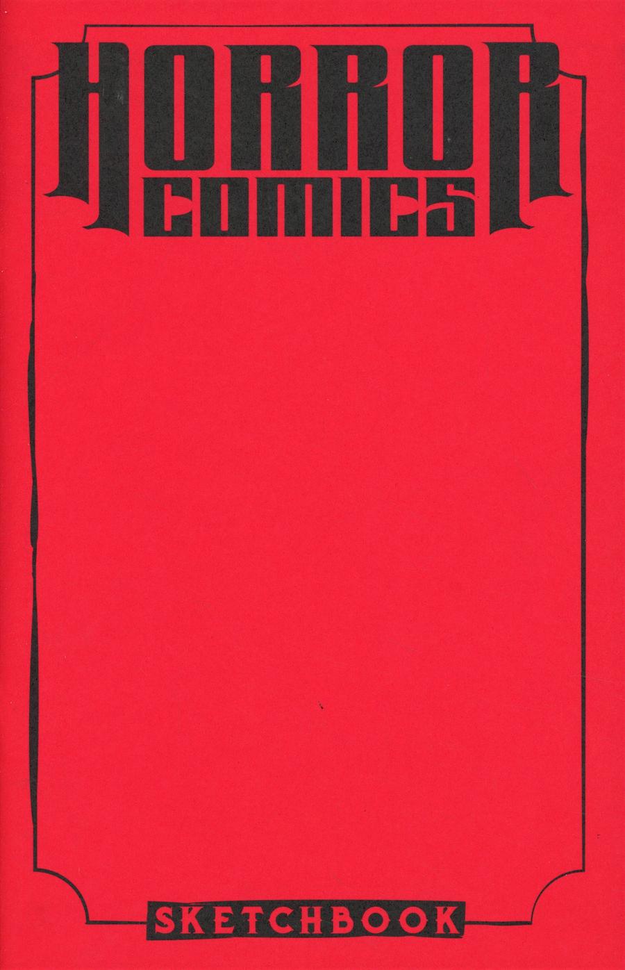 Horror Comics Sketchbook One Shot Cover C Variant Blood Dead Cover