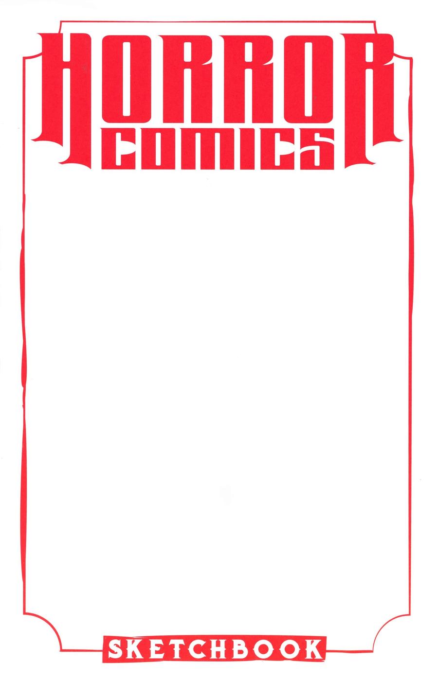 Horror Comics Sketchbook One Shot Cover A Regular Virgin White Cover