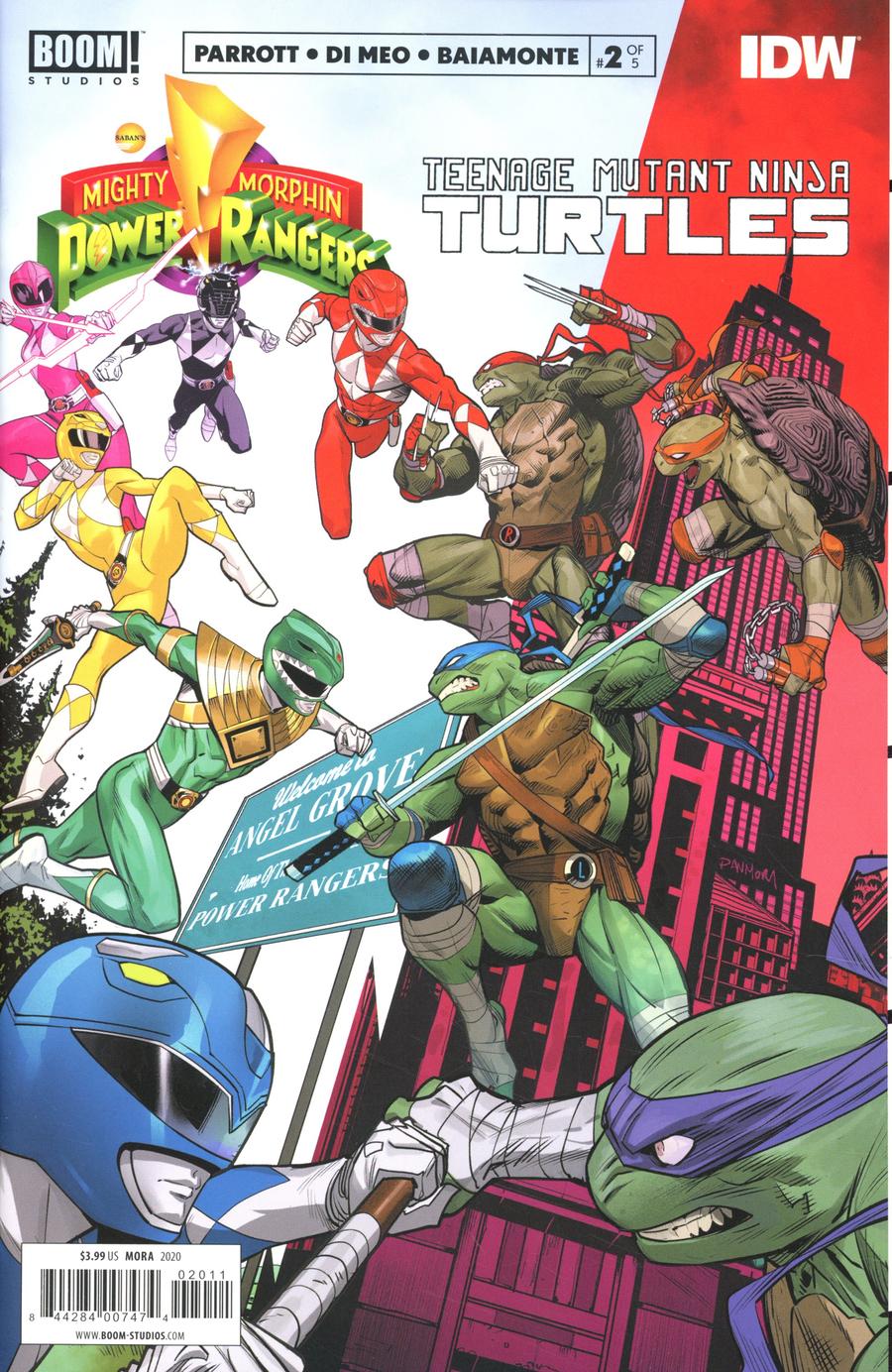 Mighty Morphin Power Rangers Teenage Mutant Ninja Turtles #2 Cover A 1st Ptg Regular Dan Mora Cover