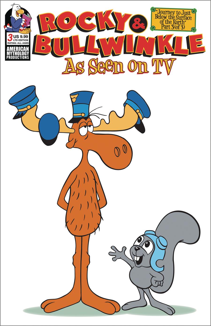 Rocky & Bullwinkle As Seen On TV #3 Cover B Limited Edition Retro Animation Variant Cover