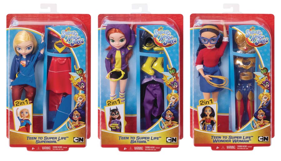DC Super Hero Girls Teen To Super Life Doll Assortment Case