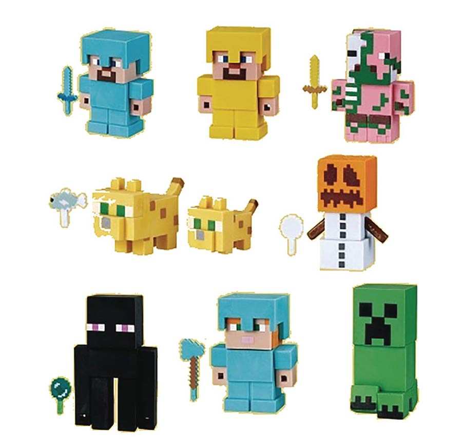 Minecraft Buildable Eraser Figure 24-Piece Display