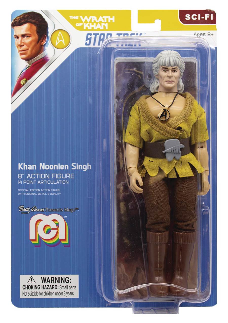 Mego Sci-Fi Wave 7 Star Trek II The Wrath Of Khan 8-Inch Action Figure - Khan Noonien Singh