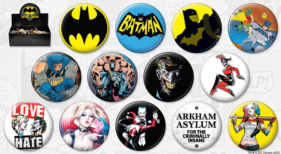 DC Heroes Batman Button Series 2 144-Piece Assortment Display