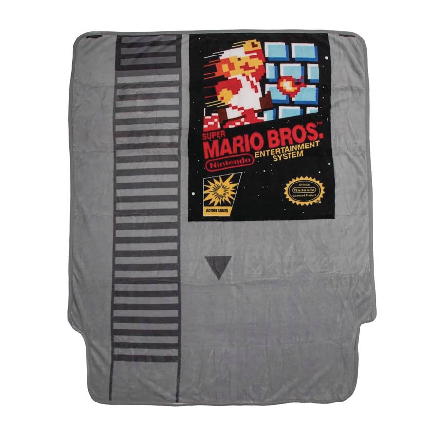 Nintendo Super Mario Cartridge Shaped Fleece Throw