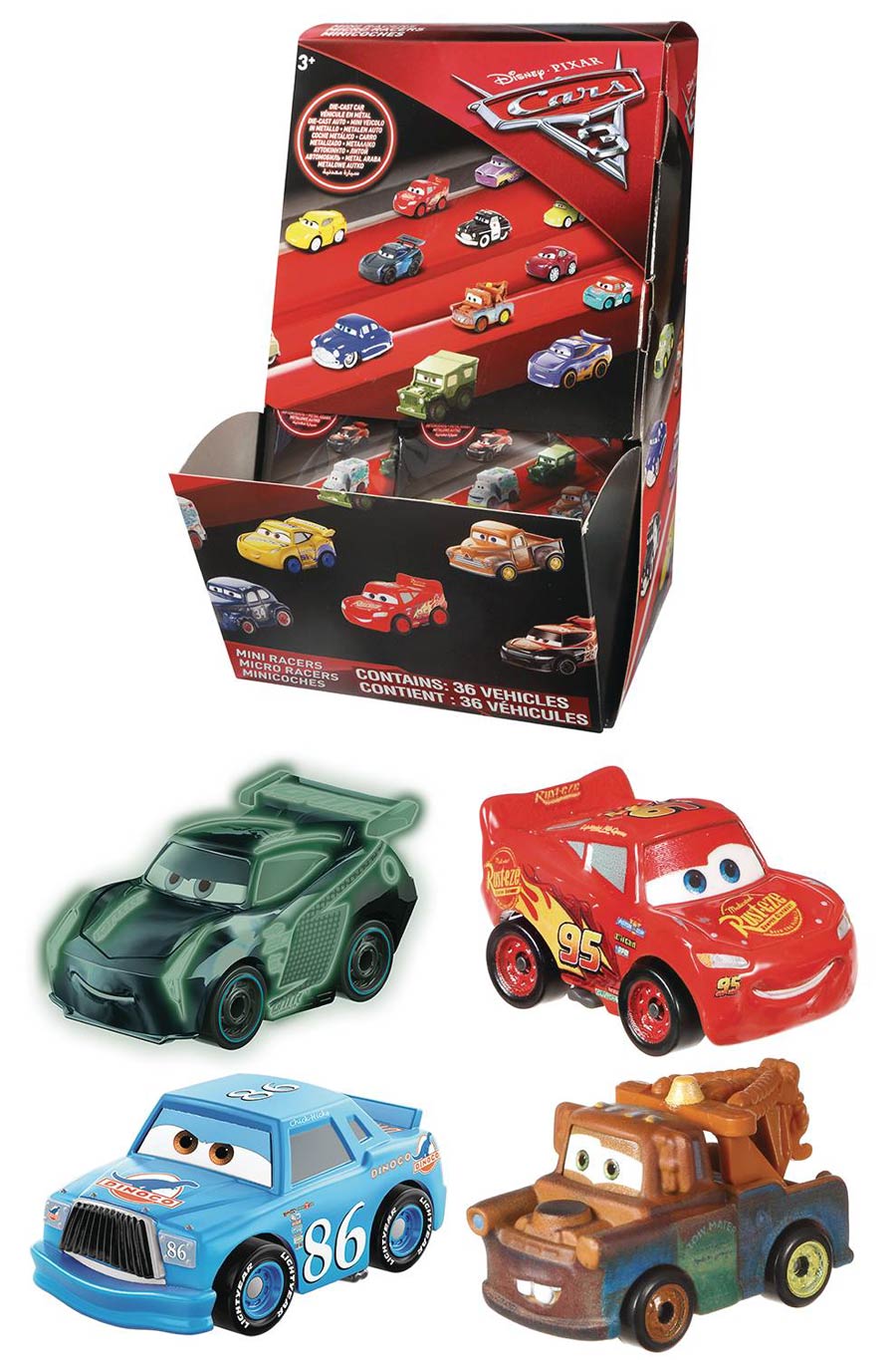Disney/Pixar Cars Mini Racers Blind Mystery Box Display