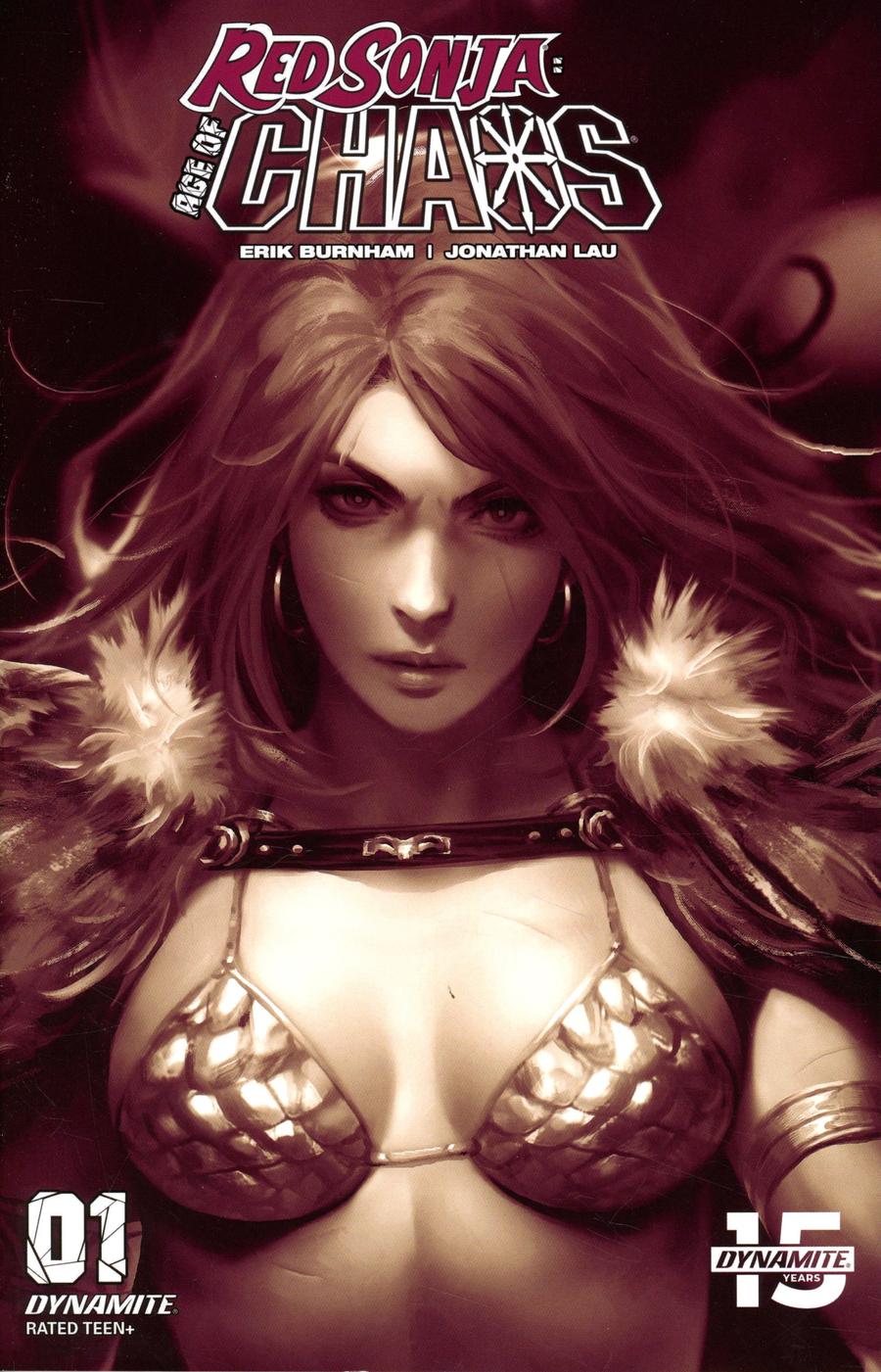 Red Sonja Age Of Chaos #1 Cover N Incentive Derrick Chew Sneak Peek Monochromatic Variant Cover
