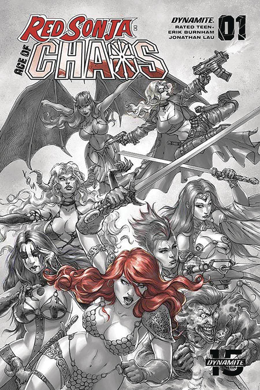 Red Sonja Age Of Chaos #1 Cover T Incentive Alan Quah Hellfire Red Tinted Cover