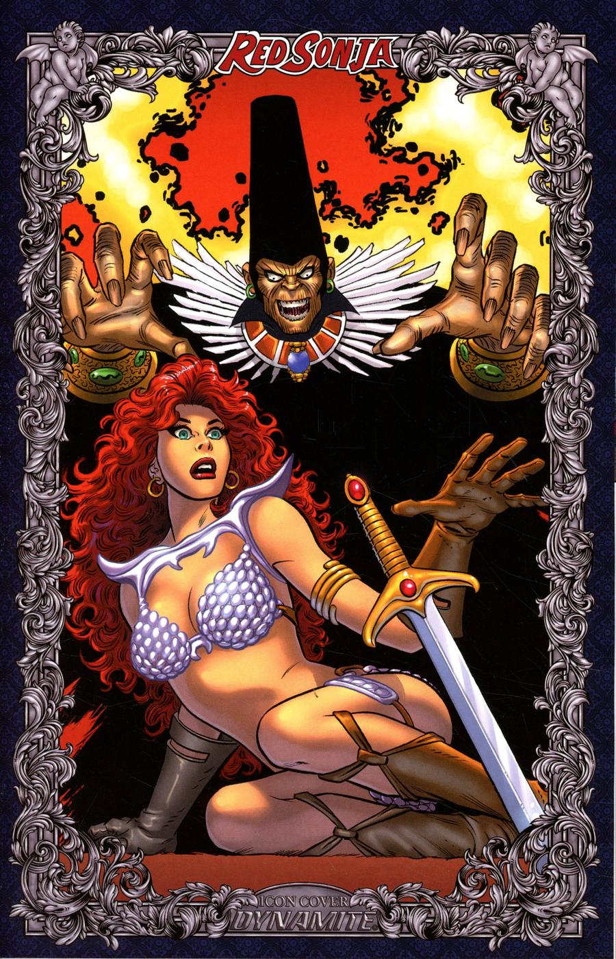 Red Sonja Age Of Chaos #1 Cover V Incentive John Romita Sr & John Romita Jr Icon Edition Variant Cover