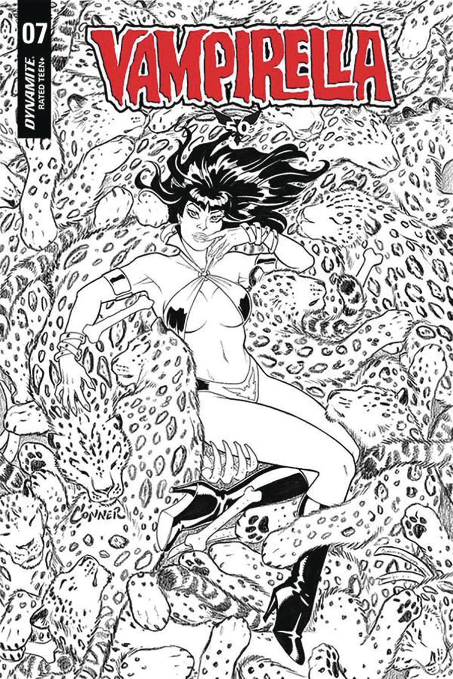 Vampirella Vol 8 #7 Cover K Incentive Amanda Conner Black & White Cover