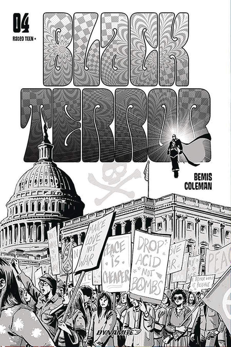 Black Terror Vol 4 #4 Cover E Incentive Jorge Fornes Black & White Cover