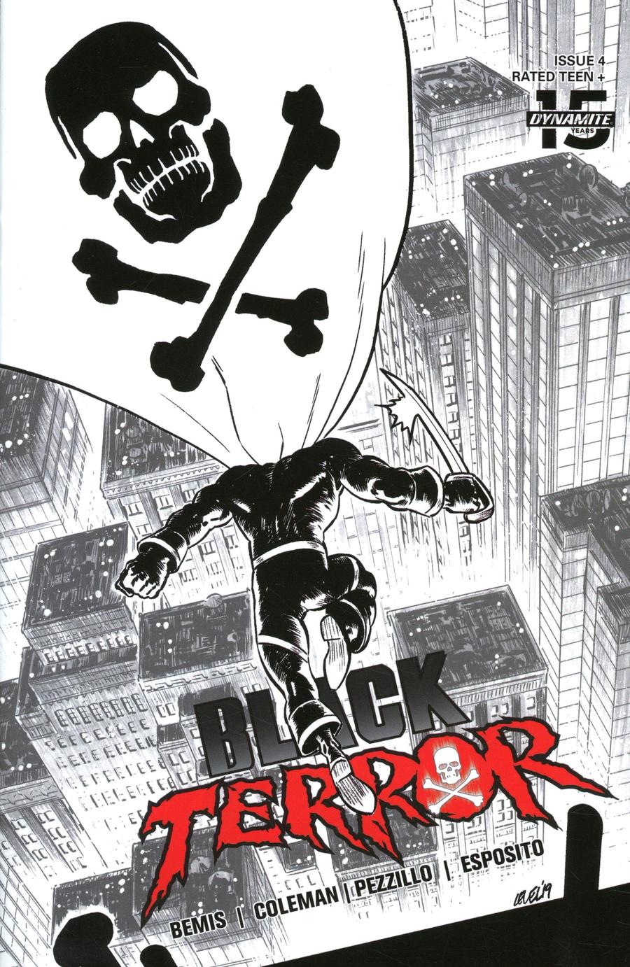 Black Terror Vol 4 #4 Cover F Incentive Brian Level Black & White Cover