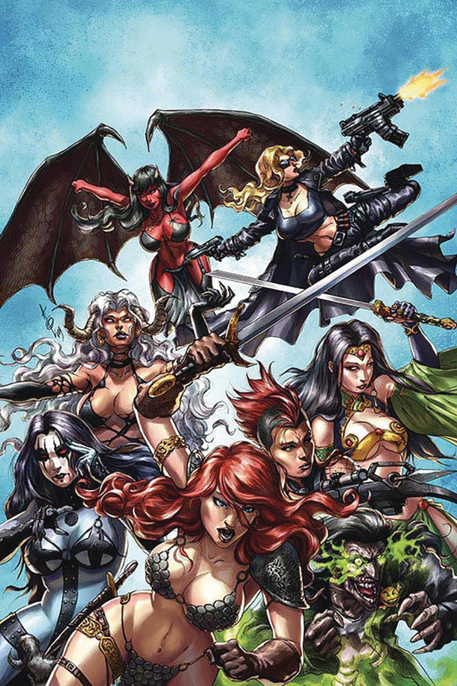 Red Sonja Age Of Chaos #1 Cover Z-B Limited Edition Alan Quah Virgin Cover