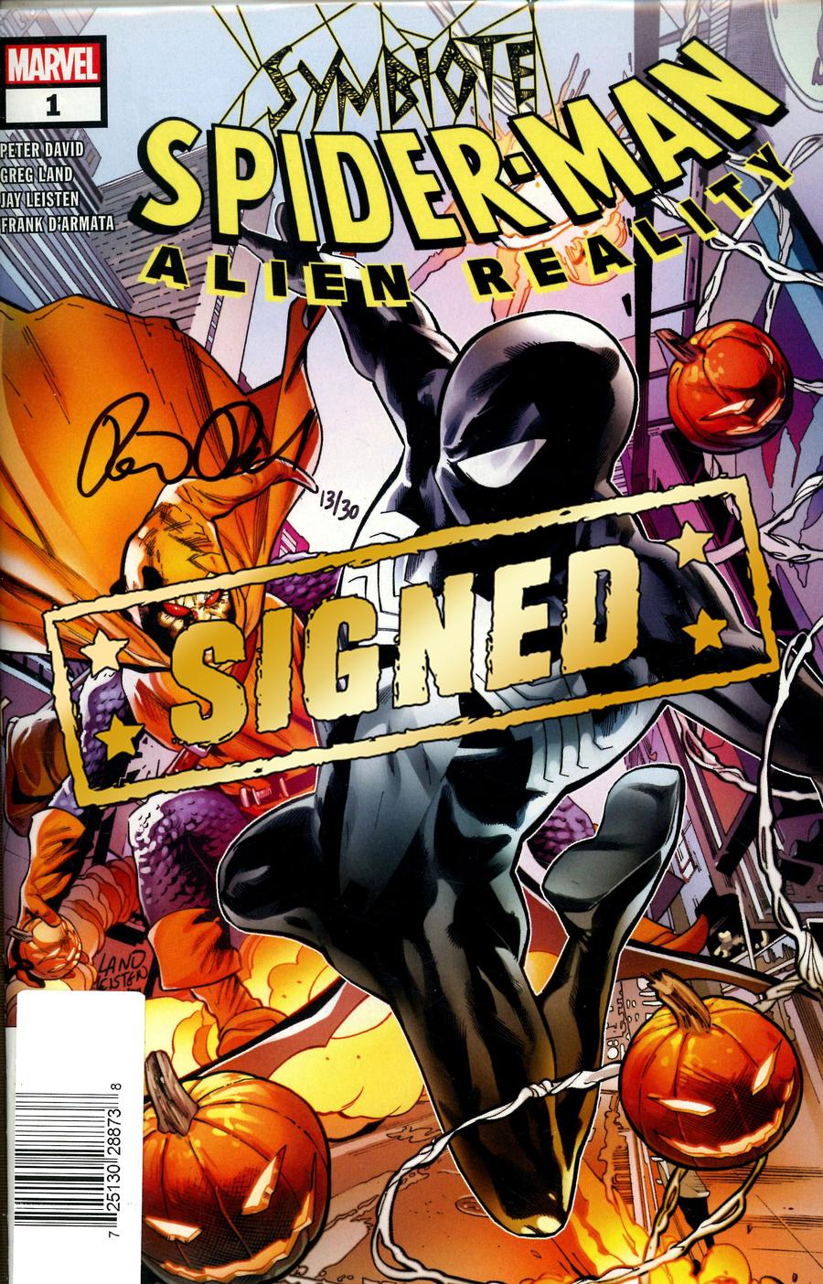 Symbiote Spider-Man Alien Reality #1 Cover K DF Signed By Peter David