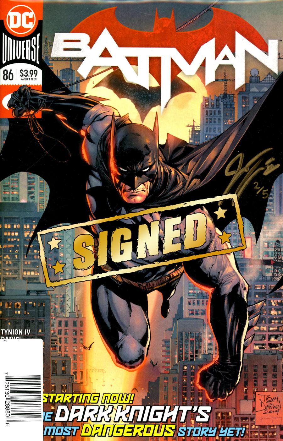 Batman Vol 3 #86 Cover D DF Gold Signature Series Signed By James Tynion IV