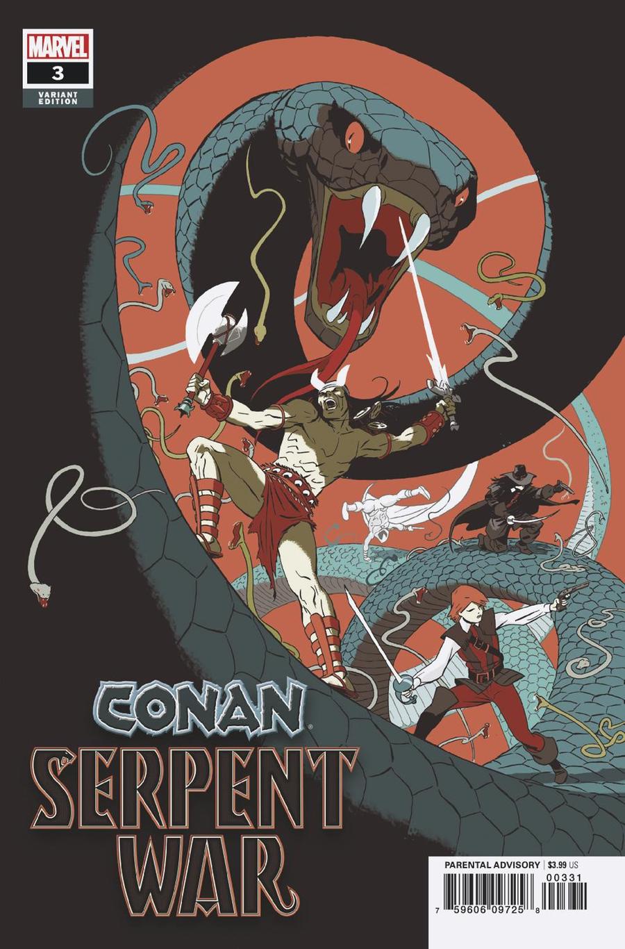 Conan Serpent War #3 Cover C Incentive Marcos Martin Variant Cover