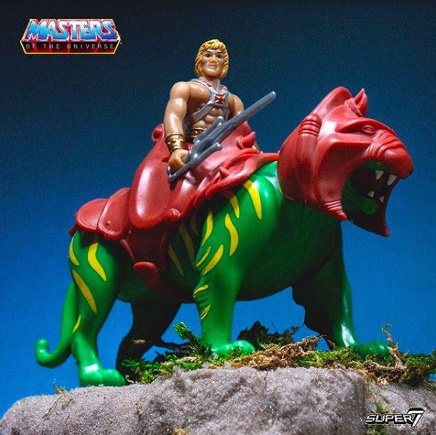 Masters Of The Universe ReAction Figure 2-Pack - He-Man And Battlecat