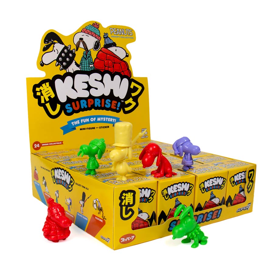 Peanuts Keshi Surprise Wave 2 Snoopy Assortment Display of 24 Blind Mystery Boxes