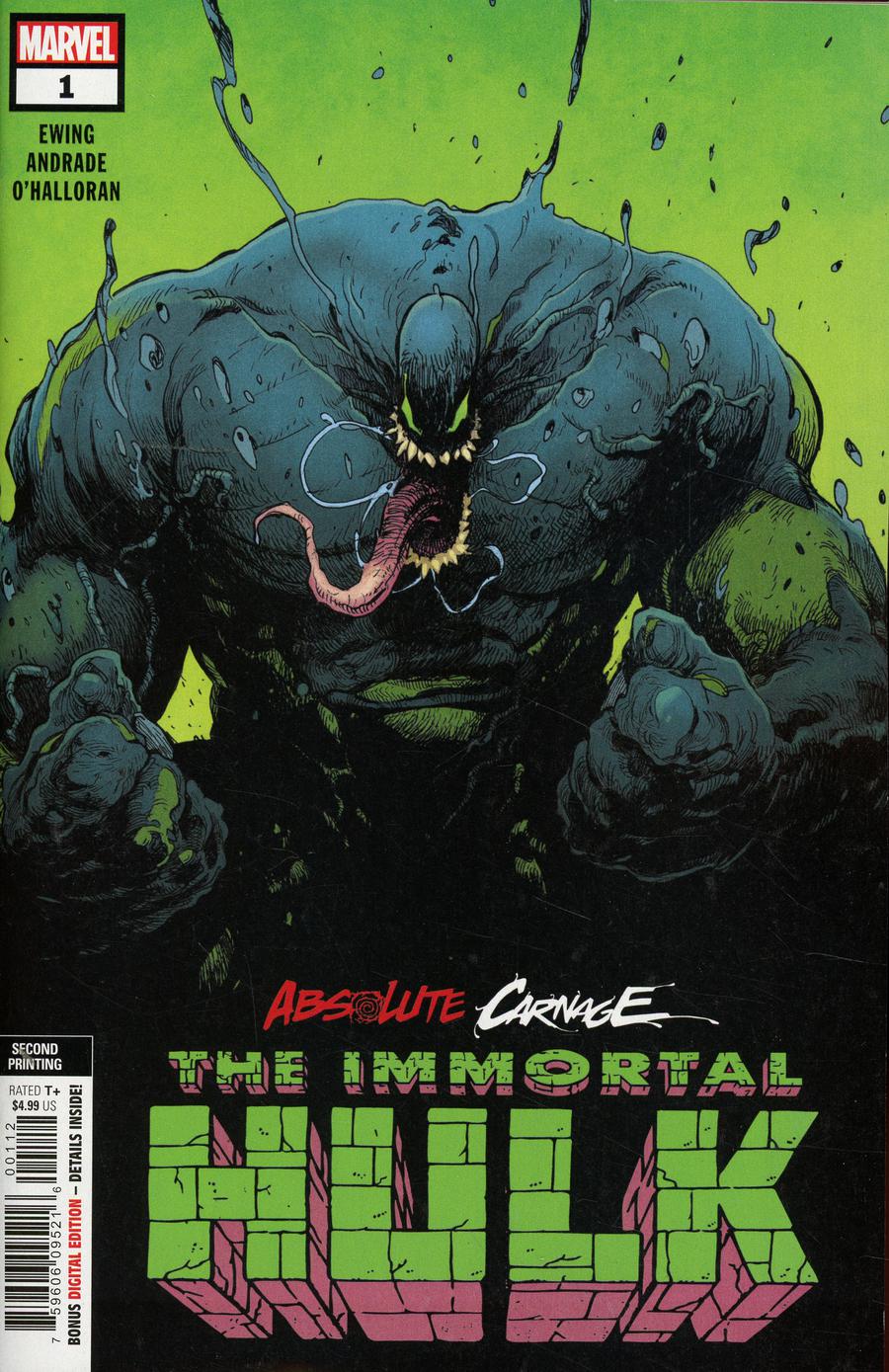 Absolute Carnage Immortal Hulk #1 Cover F 2nd Ptg Variant Filipe Andrade Cover
