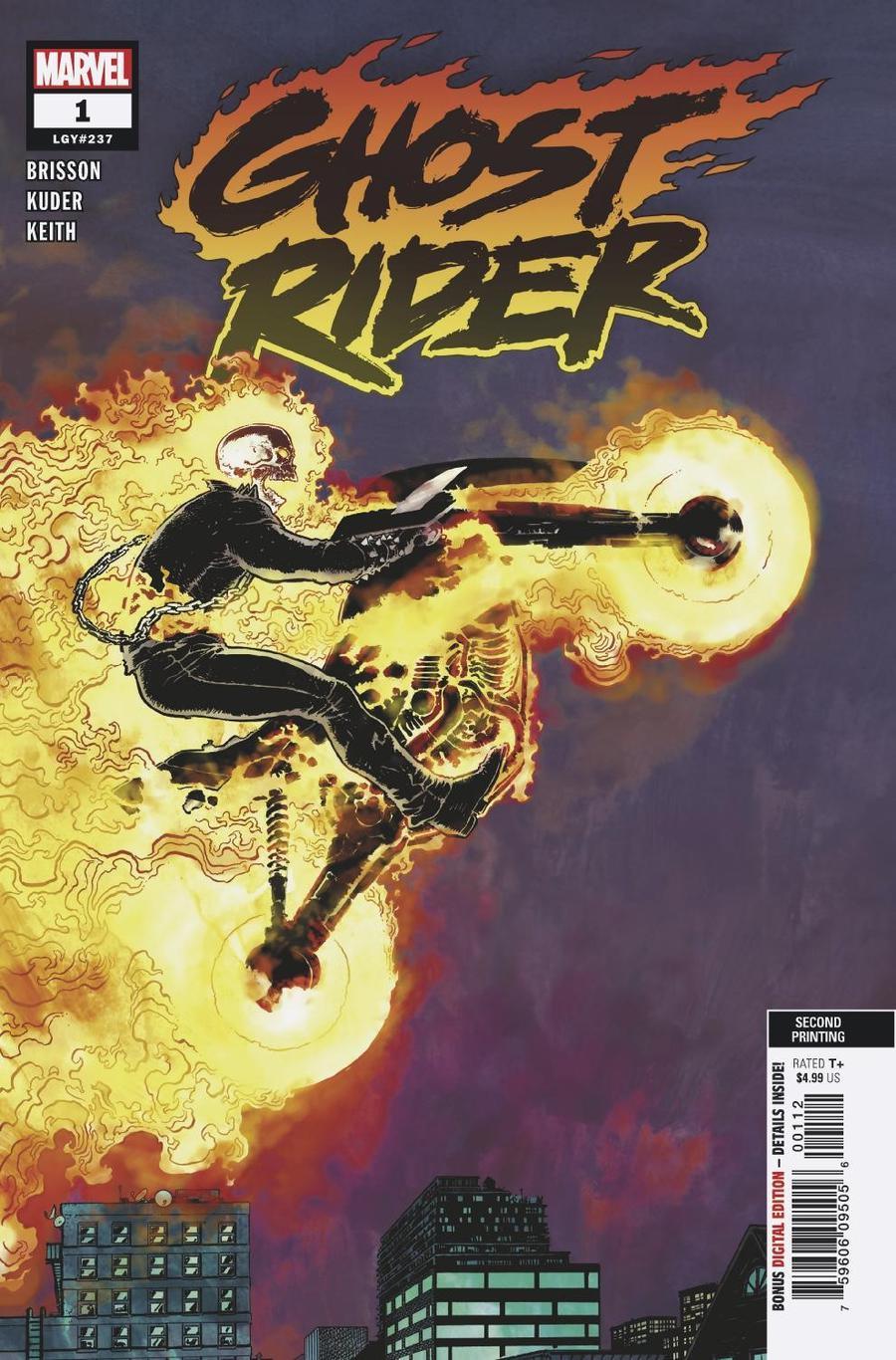 Ghost Rider Vol 8 #1 Cover K 2nd Ptg Variant Aaron Kuder Cover