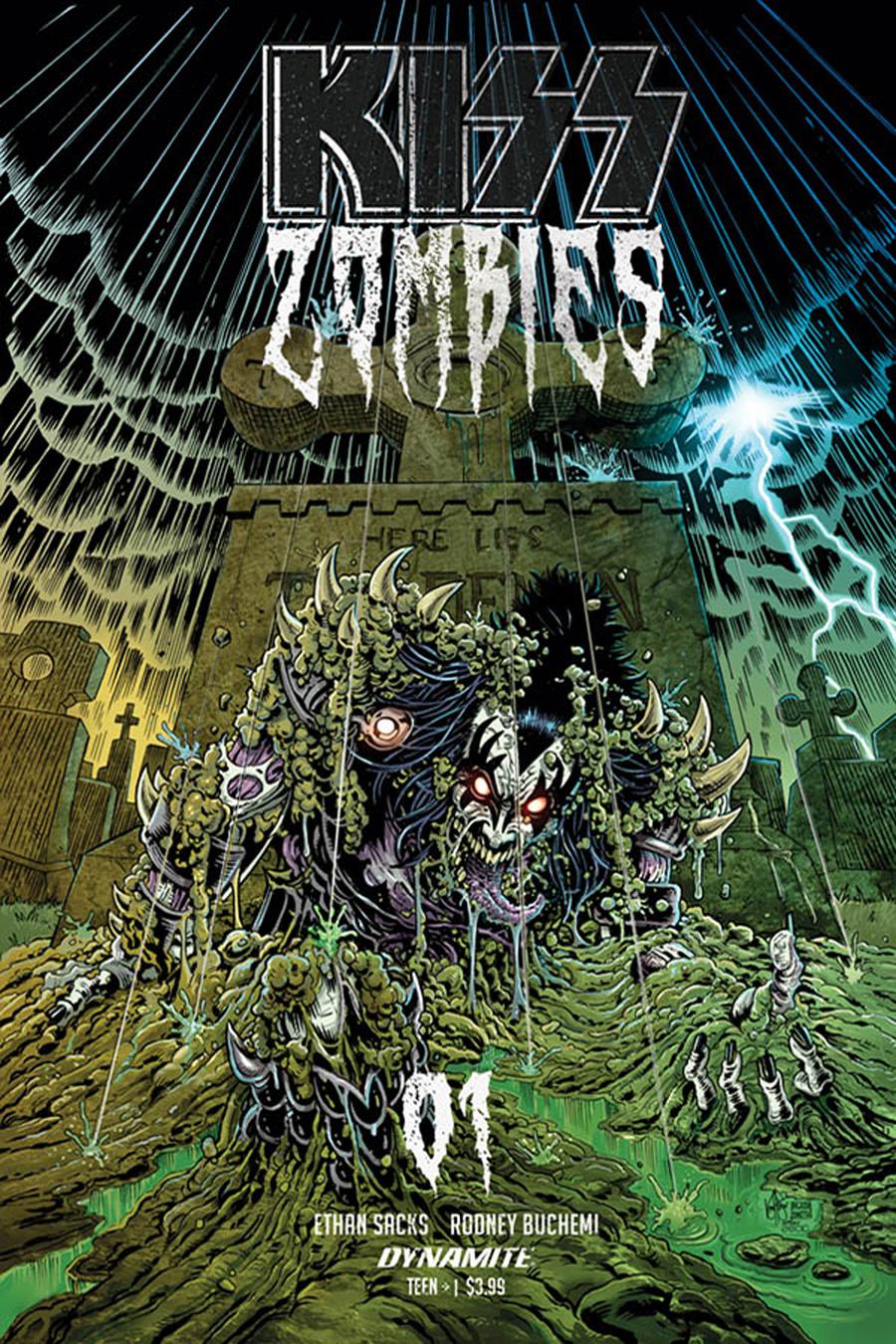 KISS Zombies #1 Cover E Incentive Ken Haeser Color Variant Cover