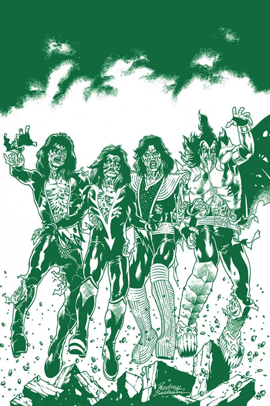 KISS Zombies #1 Cover K Incentive Rodney Buchemi Virgin Tint Cover