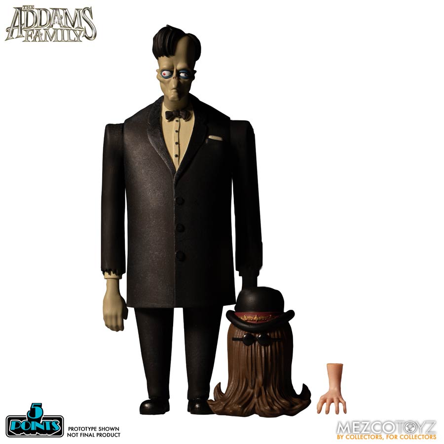 Mezco 5 Points Action Figure 2-Pack - Addams Family Lurch And Cousin It