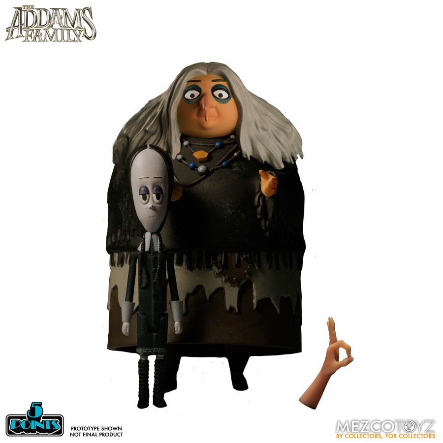 Mezco 5 Points Action Figure 2-Pack - Addams Family Grandma And Wednesday