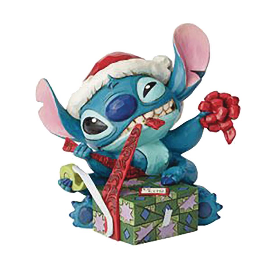 Disney Lilo & Stitch Santa Stitch With Present Figurine