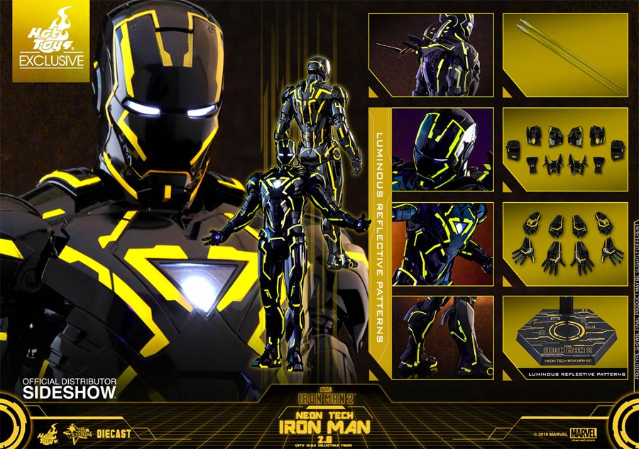 Neon Tech Iron Man 2.0 Die-Cast Sixth Scale Figure