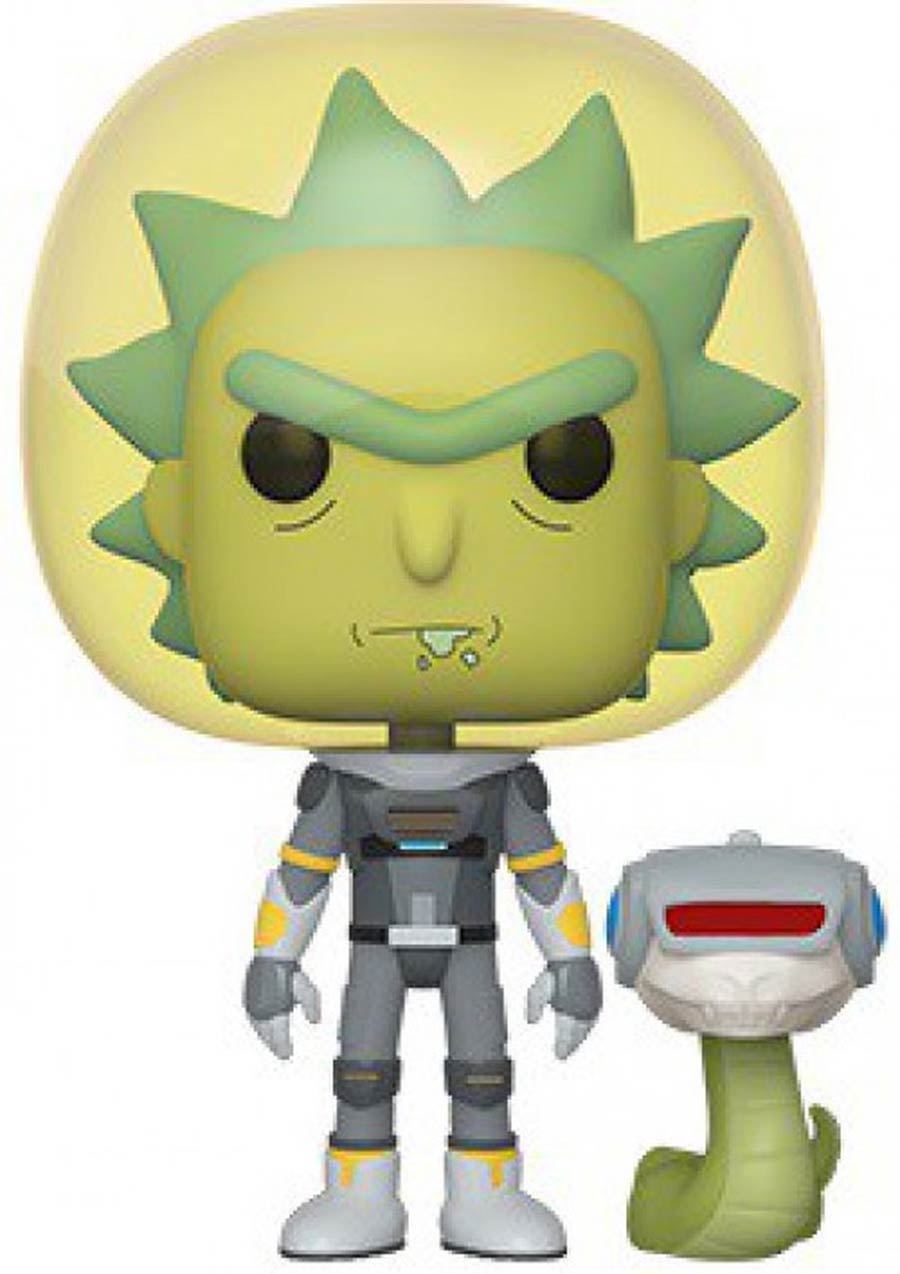 POP Animation Rick And Morty Space Suit Rick With Snake Vinyl Figure