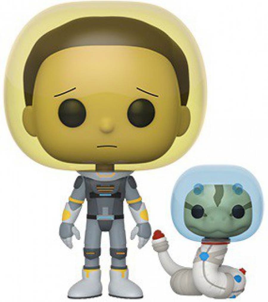 POP Animation Rick And Morty Space Suit Morty With Snake Vinyl Figure