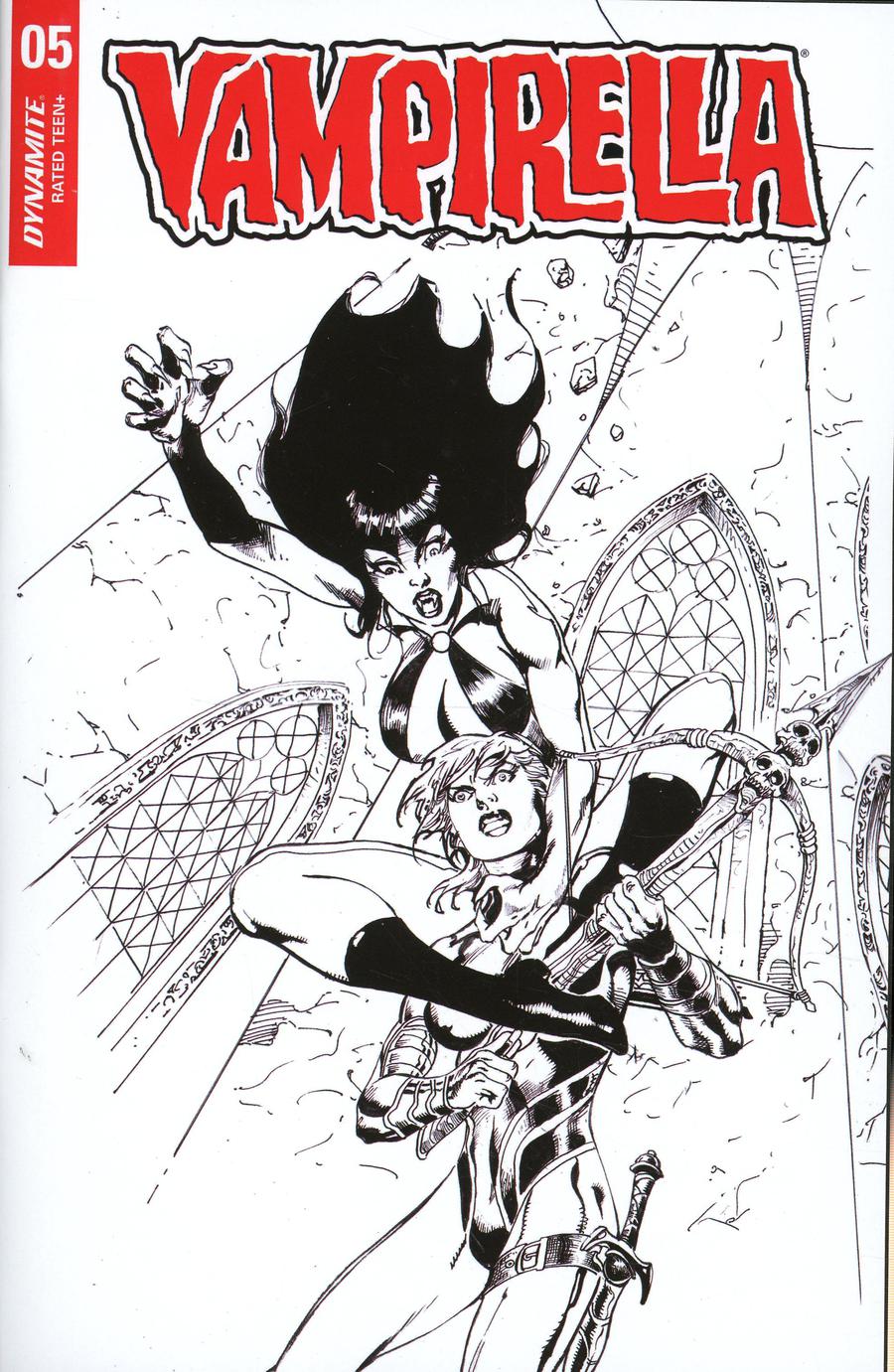 Vampirella Vol 8 #5 Cover H Incentive Roberto Castro Black & White Cover