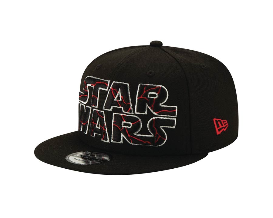 Star Wars Episode IX Rise Of Skywalker Cracked Word Mark Black 950 Snapback Cap