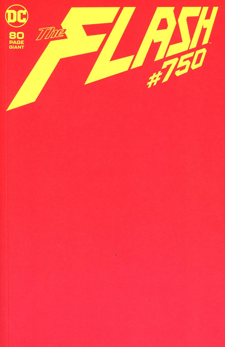 Flash Vol 5 #750 Cover J Variant Blank Cover
