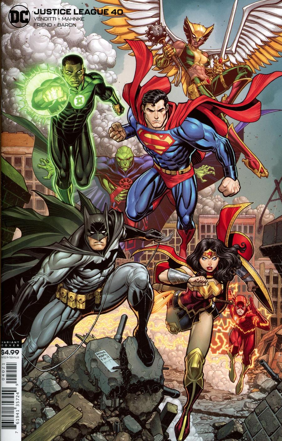 Justice League Vol 4 #40 Cover B Variant Arthur Adams Card Stock Cover