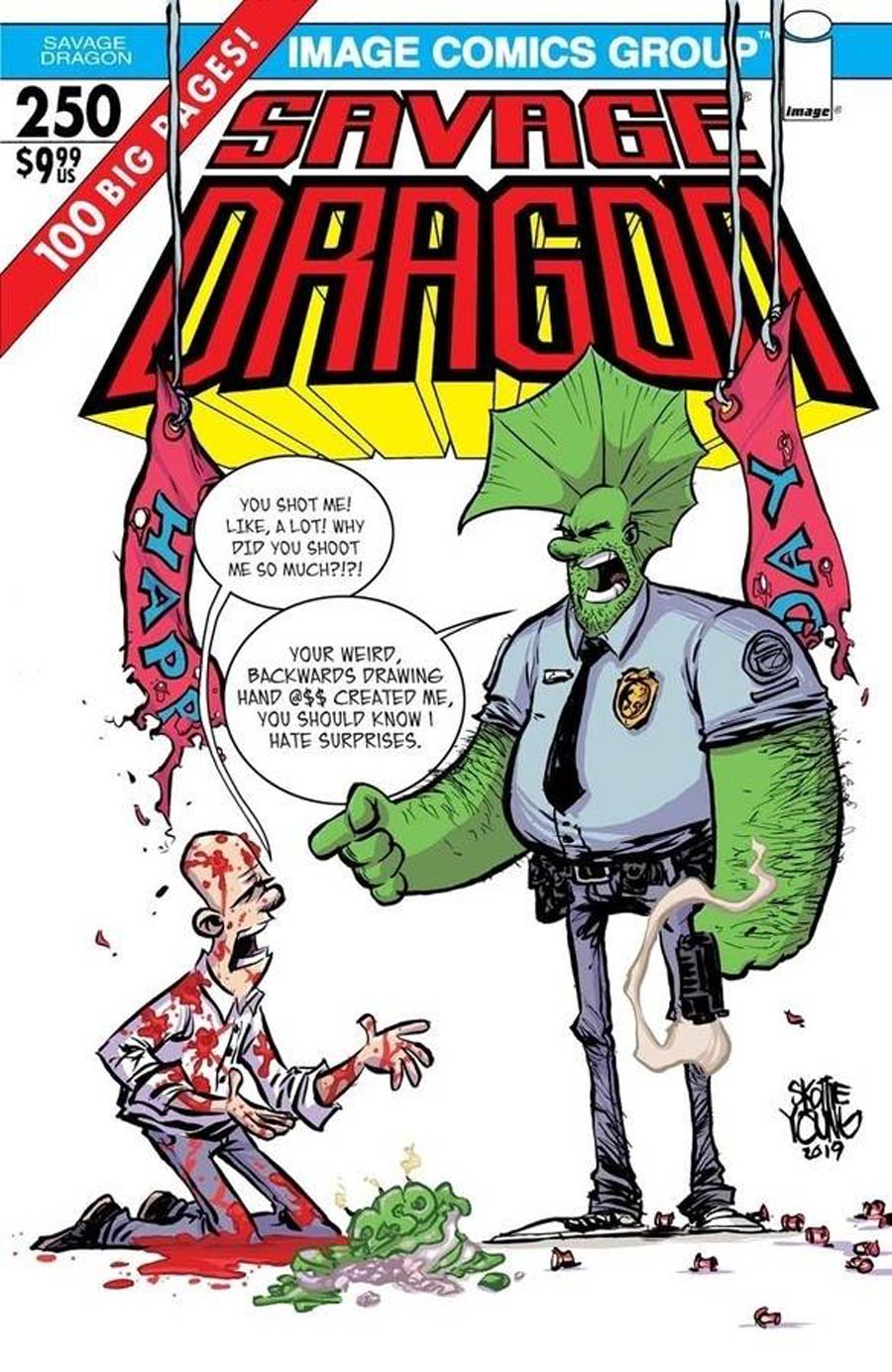 Savage Dragon Vol 2 #250 Cover E Variant Skottie Young Cover