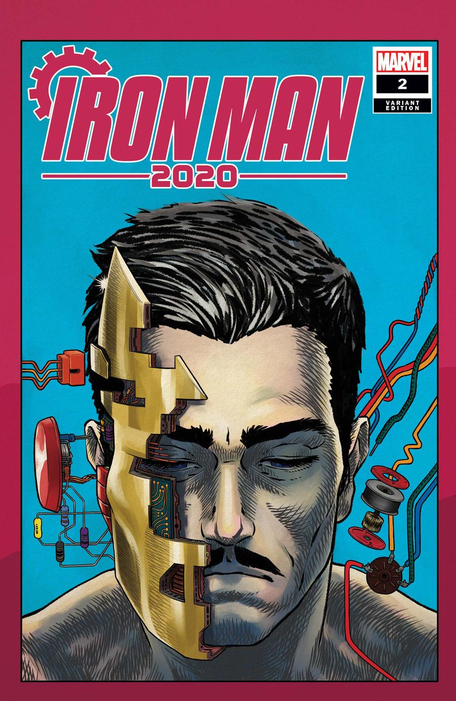 Iron Man 2020 #2 Cover B Variant Superlog Heads Cover