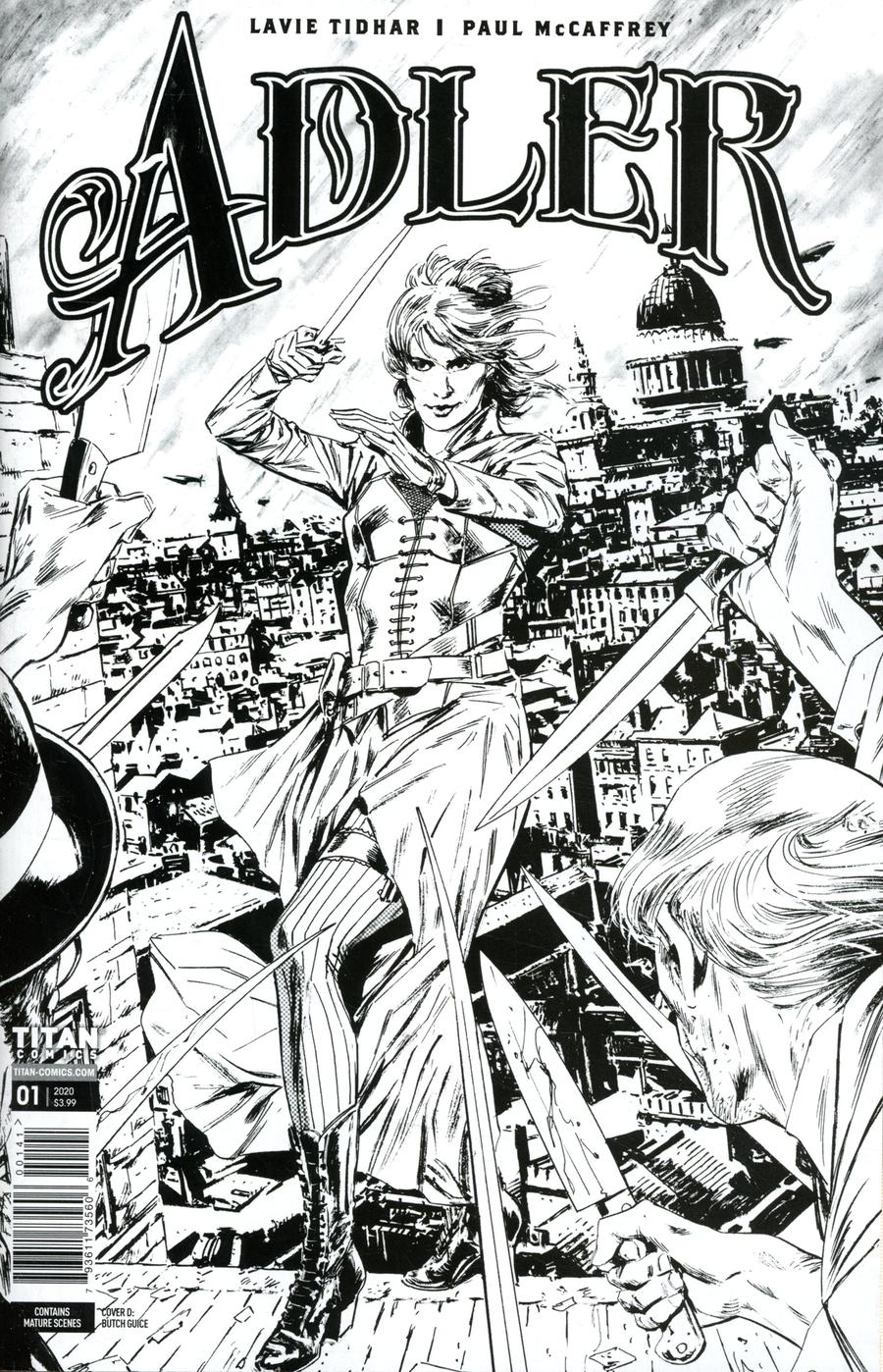 Adler #1 Cover D Variant Butch Guice Black & White Cover