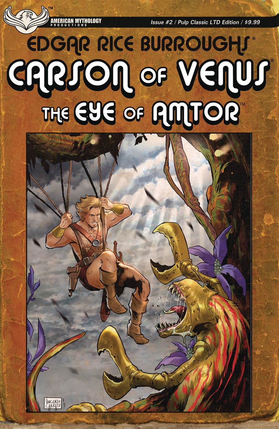 Carson Of Venus Eye Of Amtor #2 Cover B Limited Edition Vincenzo Carratu Pulp Cover