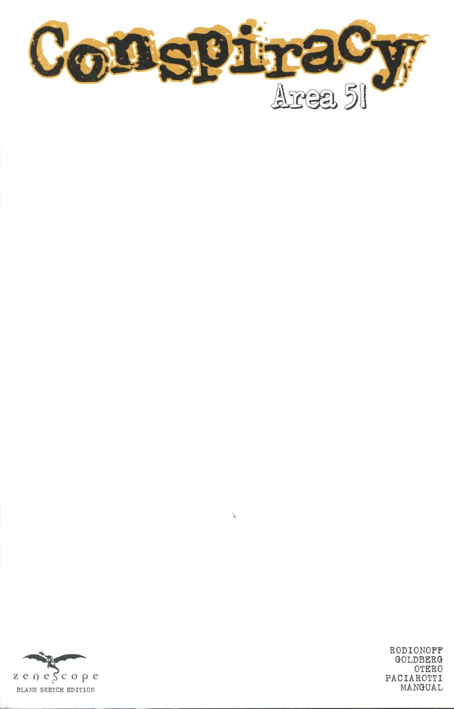 Conspiracy Area 51 One Shot Cover C Blank