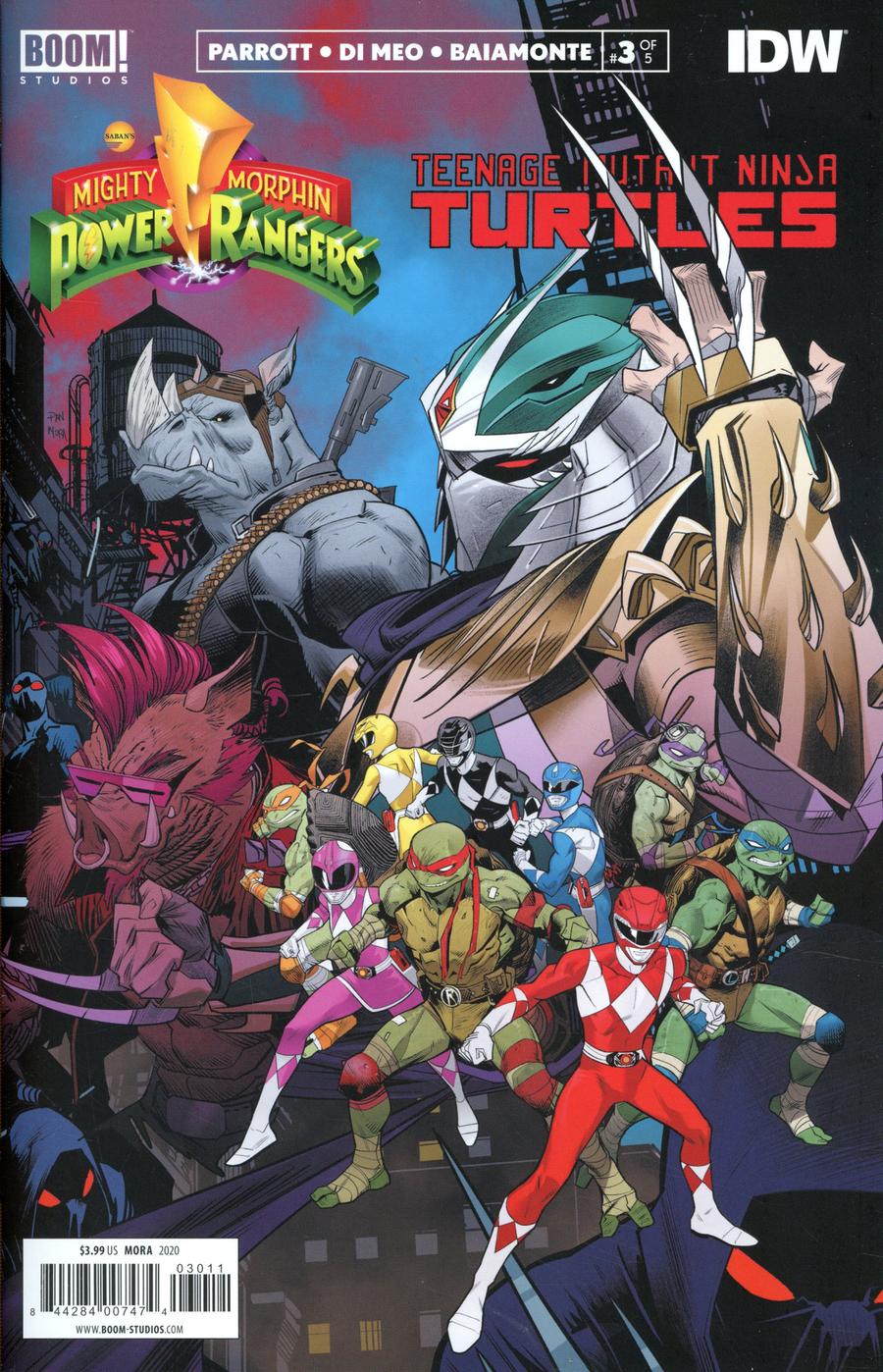 Mighty Morphin Power Rangers Teenage Mutant Ninja Turtles #3 Cover A Regular Dan Mora Cover