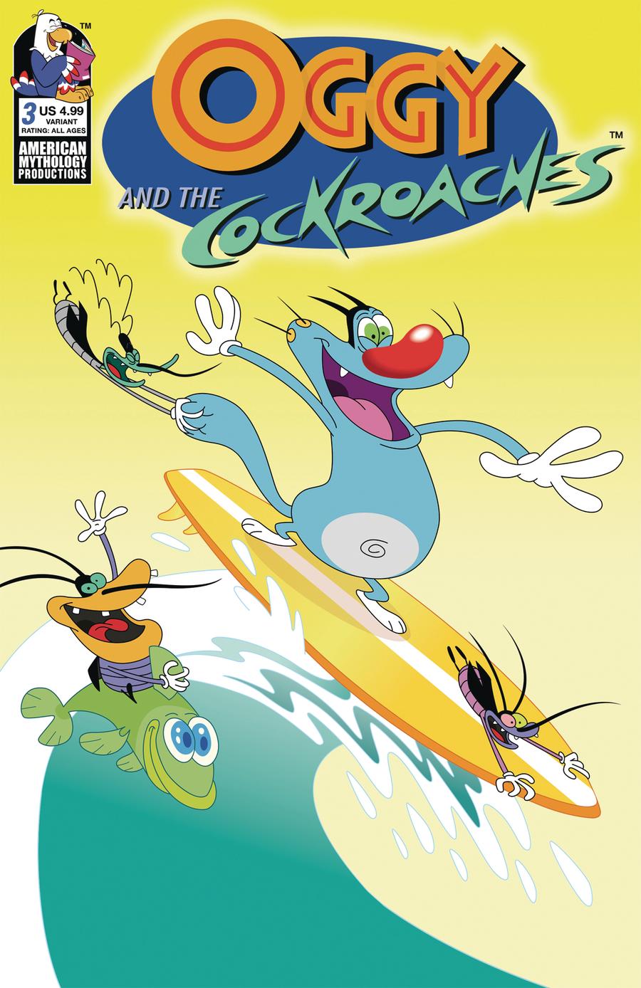 Oggy And The Cockroaches #3 Cover B Variant Surfing Roaches Cover