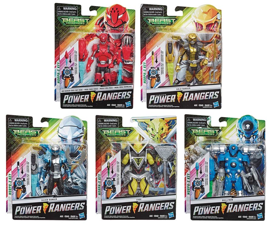 Power Rangers Beast Morphers 6-Inch Core Action Figure Assortment Case 201903