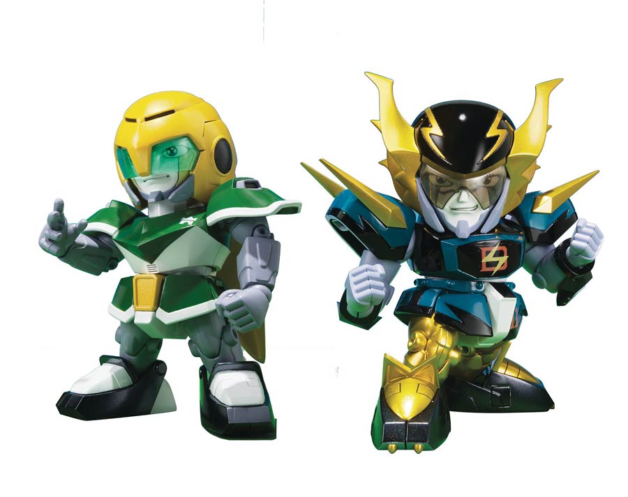 Iron Leaguer Chogokin - Mach Windy & Gold Foot Action Figures
